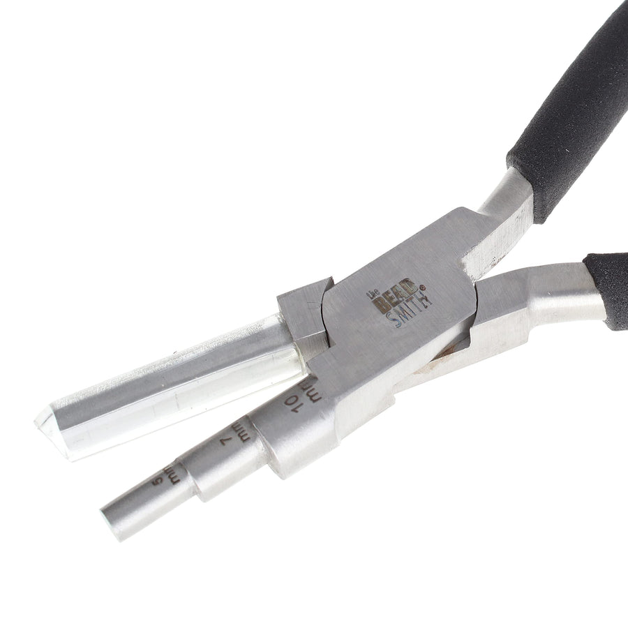 Little Wrapper Pliers – Multi-Step Wrapping Tool – 5, 7 & 10mm barrels - 6 Inches Long, 1.25” Stainless Steel Jaws, Cushioned Grips – Use to Shape Rings and Make Consistent Sized Loops …