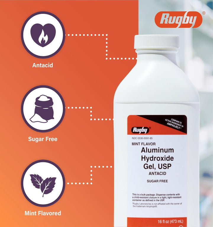 Aluminum Hydro Gel, USP 320mg/5mL 473mL *Compare to Amphojel* by Watson Rugby