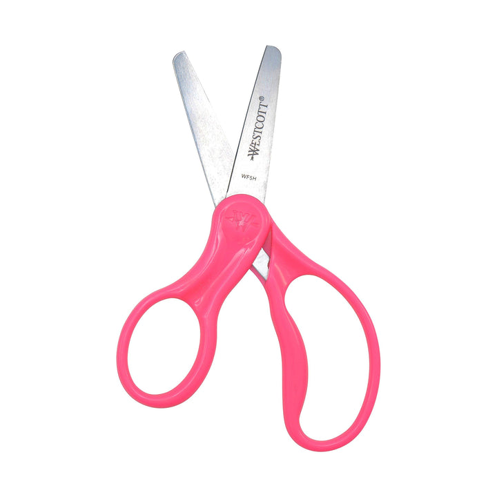 13594 Left-Handed Scissors, Hard Handle Kids' Scissors, Ages 4-8, 5-Inch Blunt Tip