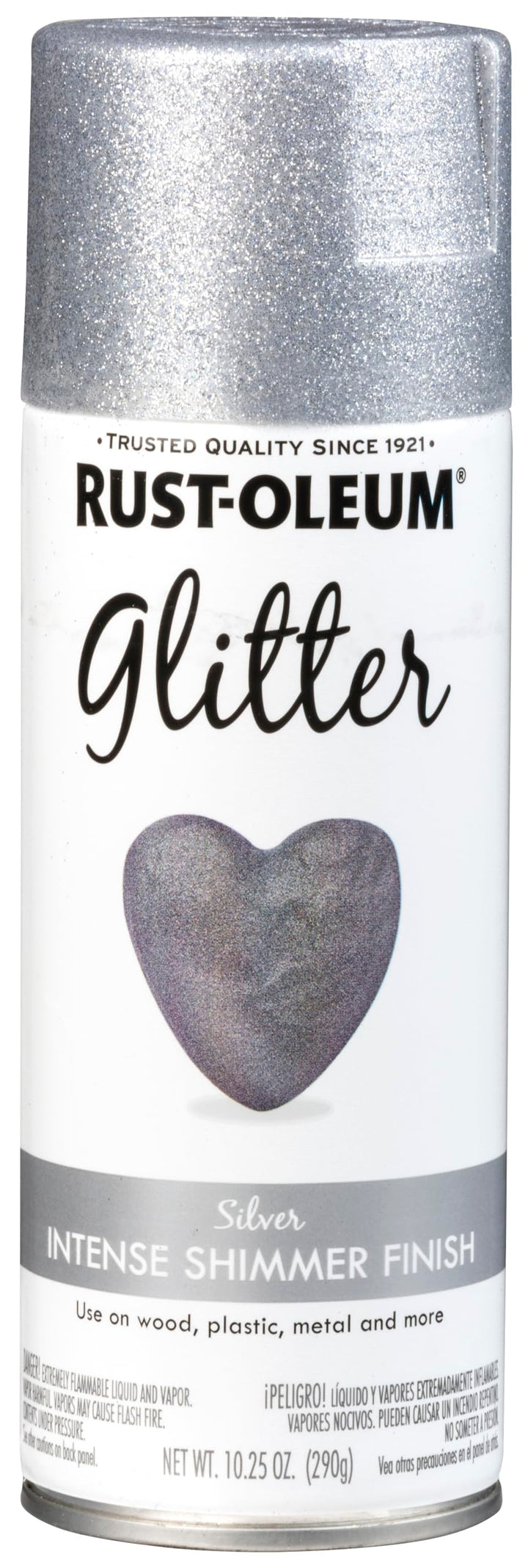 301814 Specialty Glitter Spray Paint, 10.25 oz, Silver