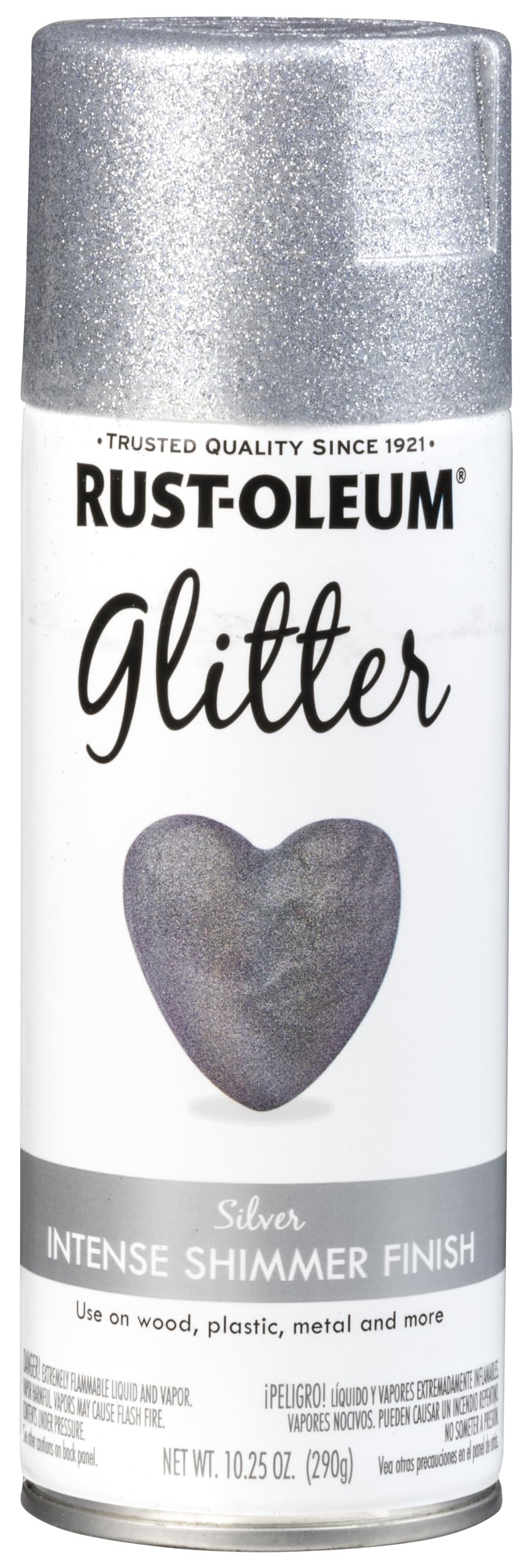 301814 Specialty Glitter Spray Paint, 10.25 oz, Silver