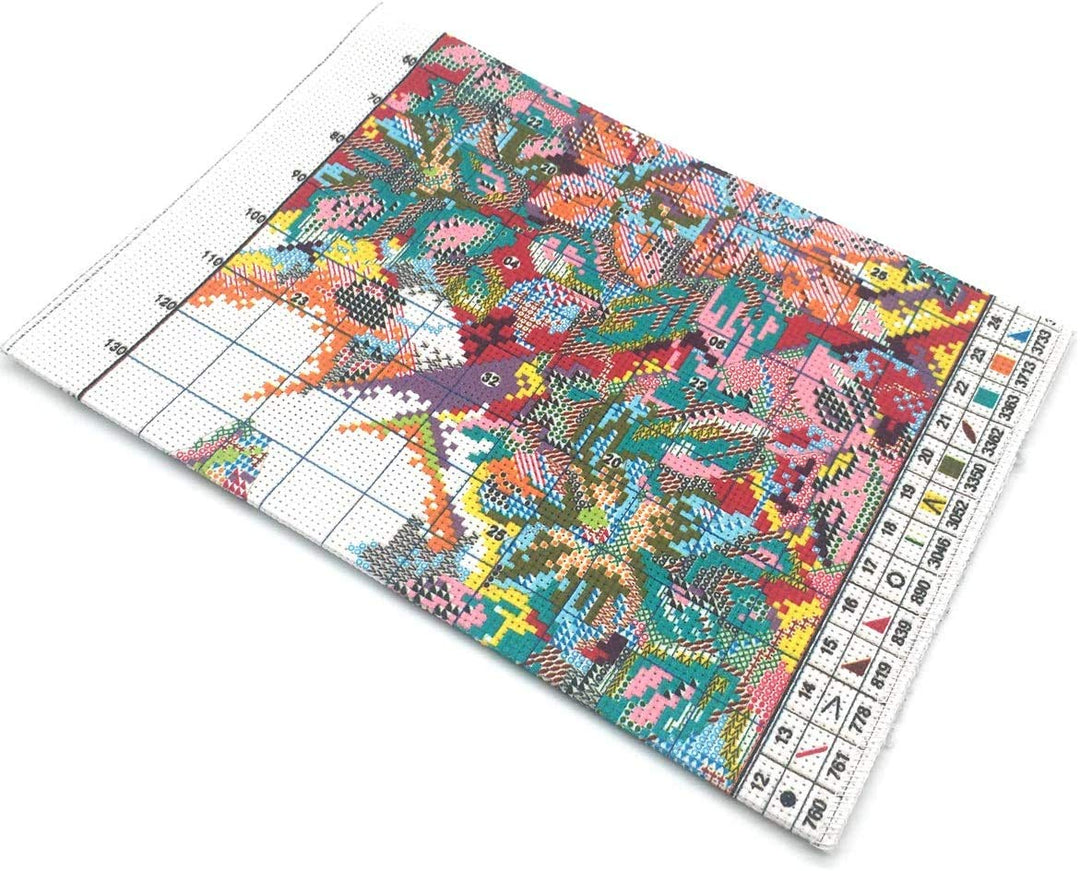 Cross Stitch Kits Stamped Full Range of Embroidery Starter Kits for Beginners DIY 14 CT 2 Strands - Suburb Spring 18.90×23.23 inch