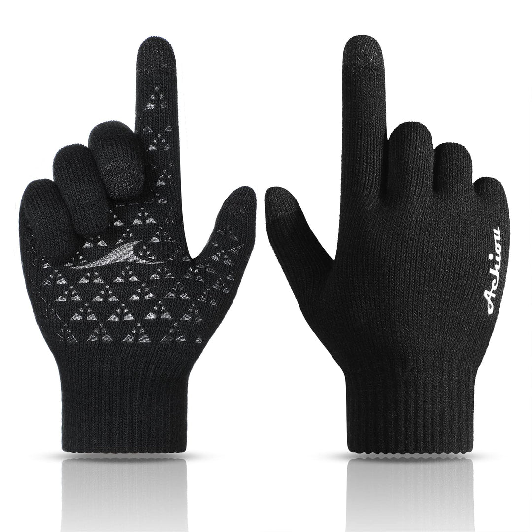 Winter Gloves, Gloves for Men Women, Upgraded Touch Screen Texting Warm Running Gloves with Thermal Soft Knit Lining