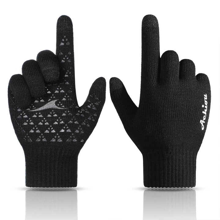 Winter Gloves, Gloves for Men Women, Upgraded Touch Screen Texting Warm Running Gloves with Thermal Soft Knit Lining