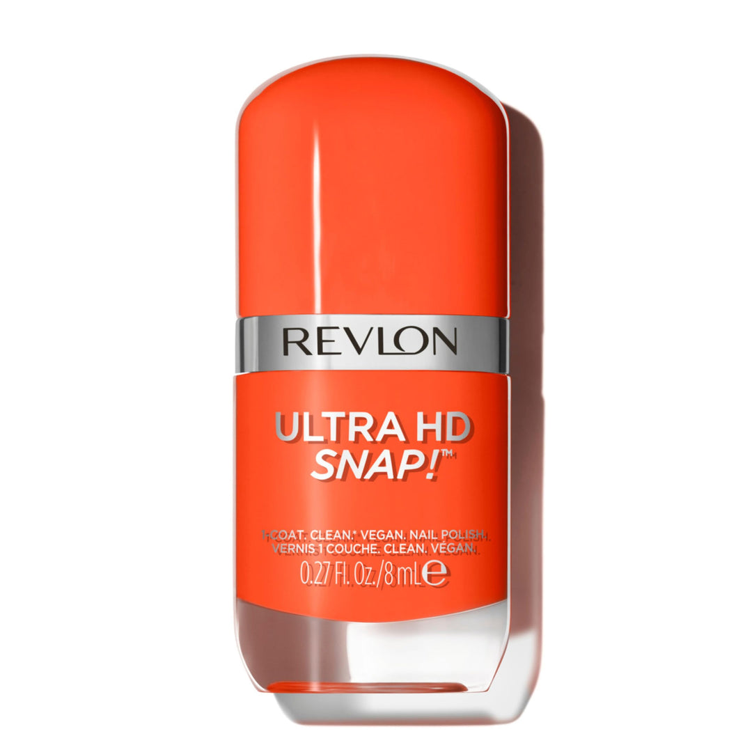 Ultra HD Snap Nail Colors, Natural Rich Glossy Nail Polish, 100% Vegan Formula, No Base and Top Coat Needed, 007 Hot Stuff, 0.27 Fl Oz