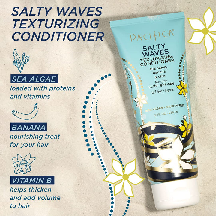 Salty Waves Texturizing Conditioner - 100% Vegan - Sulfate Free - 8 oz