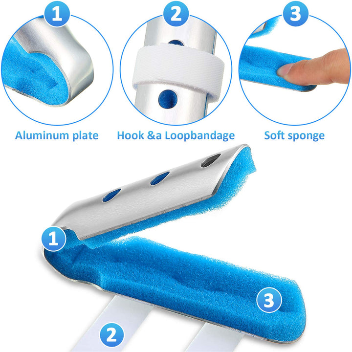 3 Pieces Finger Splint Metal Finger Support Finger Immobilizer for Adults Children Finger