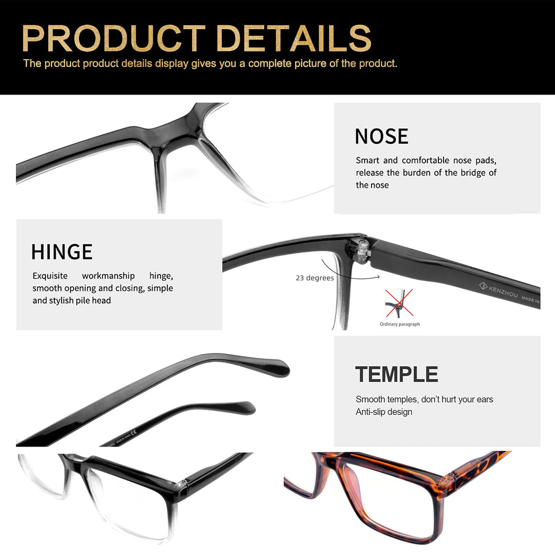 Blue Light Blocking Computer Gaming Glasses 2 Pack Anti Glare Eyestrain Men/Women(C3C4)