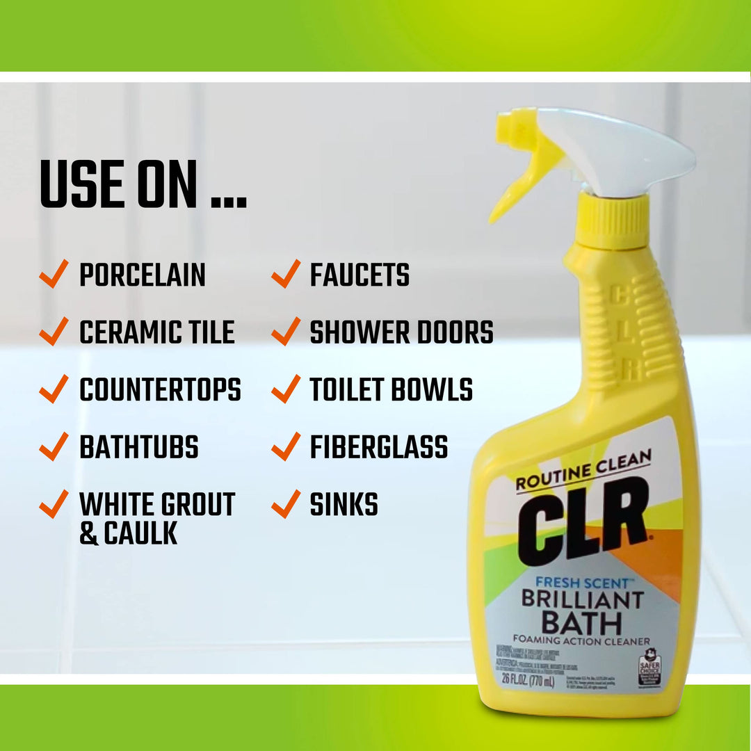 Brilliant Bath, Fresh Scent Foaming Action Cleaner, Spray Bottle, 26 Fl Oz (Pack of 1) (Packaging May Vary)