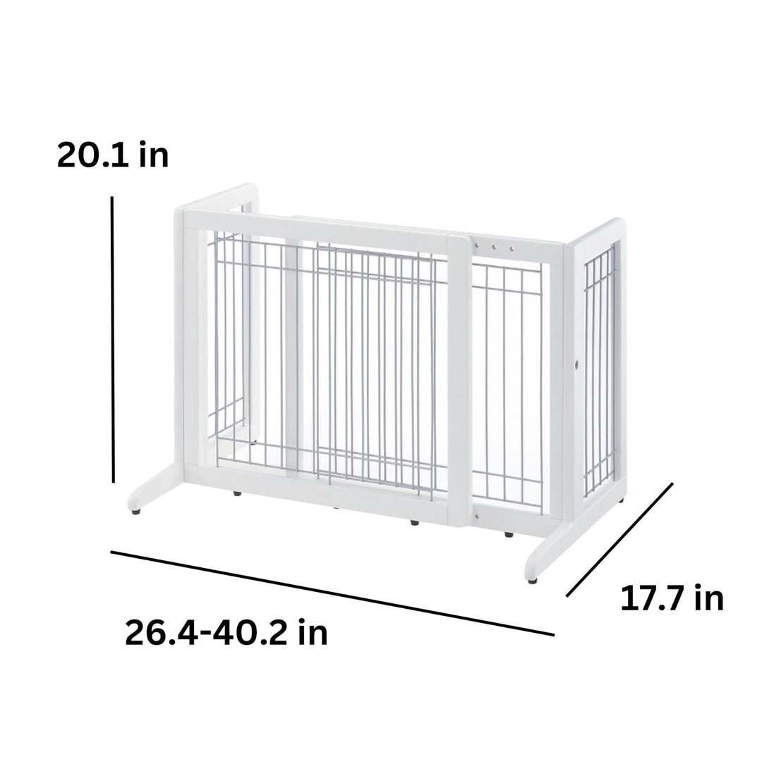 Freestanding Pet Gate, Small, Origami White