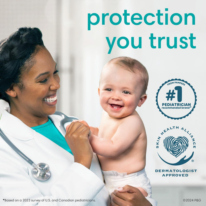 Pure Protection Diapers - Size 6, One Month Supply (108 Count), Hypoallergenic Premium Disposable Baby Diapers