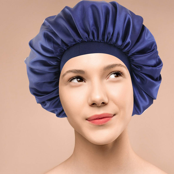 Satin Silk Bonnet Sleep Cap Extra Large Jumbo Day and Night Cap Hat Hair Covers for Black Women Curly Natural Hair Braid