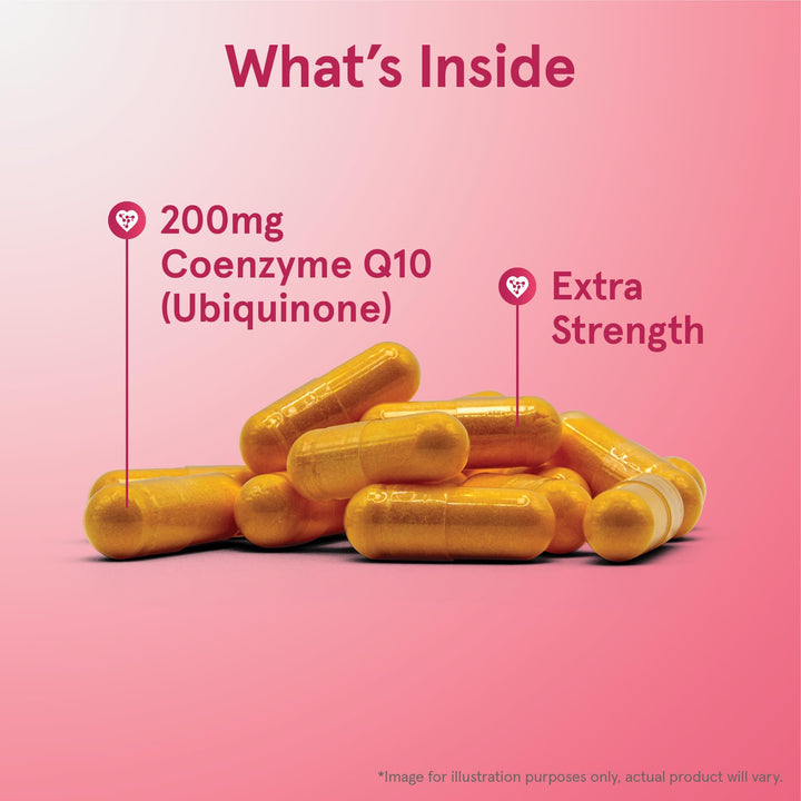 Co-Q10, 200 mg, Antioxidant Support for Mitochondrial Health, Cellular Energy Production and Healthy Cardiovascular Function, 60 Veggie Capsules, 60 Day Supply