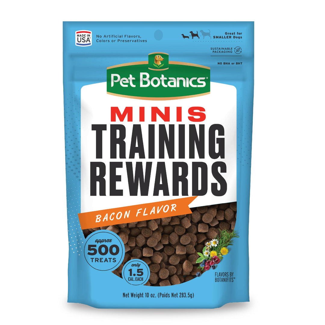 10 oz. Pouch Training Rewards Mini Soft & Chewy, Bacon Flavor, with 500 Treats Per Bag, The Choice of Top Trainers