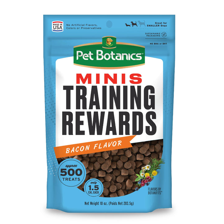 10 oz. Pouch Training Rewards Mini Soft & Chewy, Bacon Flavor, with 500 Treats Per Bag, The Choice of Top Trainers