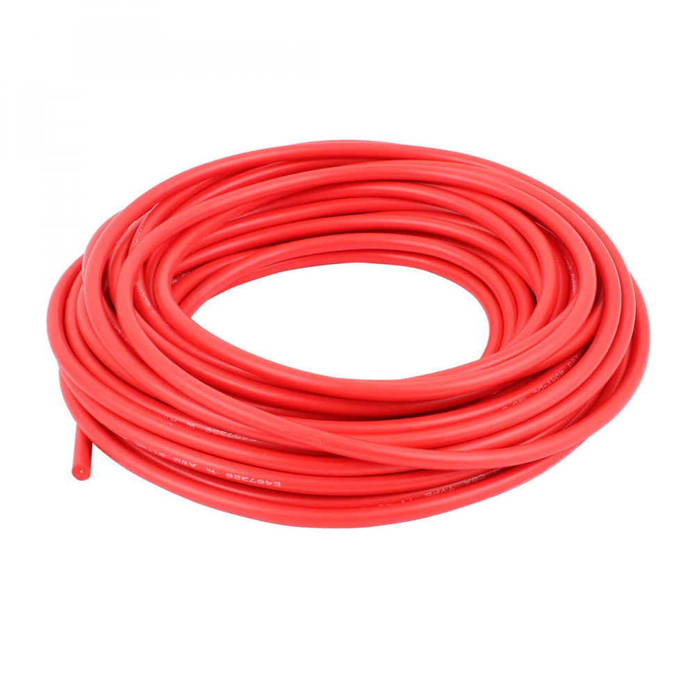 a16051300ux0043 10M 32.8Ft 22AWG 40KV Electric Copper Core Flexible Silicone Wire Cable Red