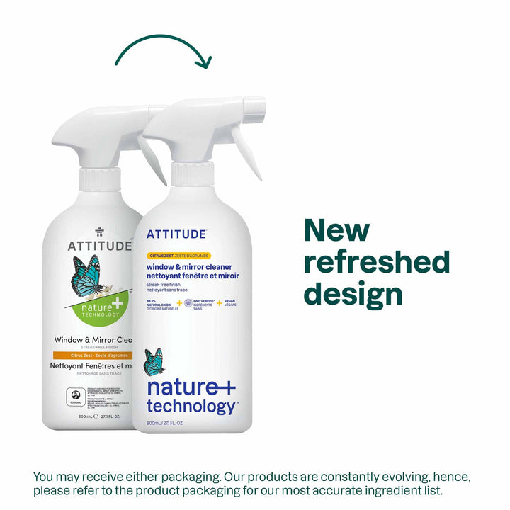 ATTITUDE Window And Mirror Cleaner - Citrus Zest - 27.1 oz