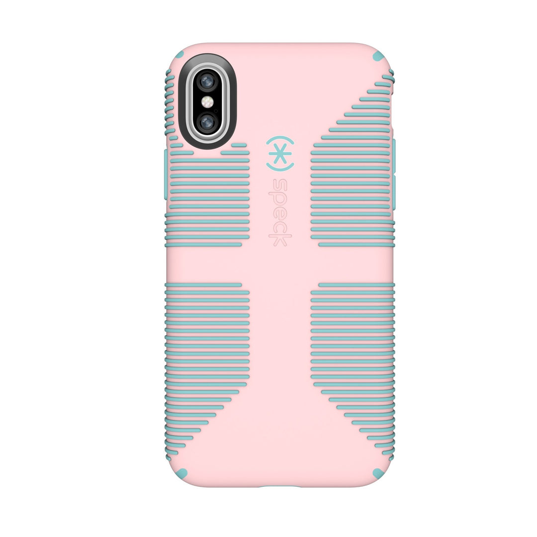Products CandyShell Grip Cell Phone Case for iPhone XS/iPhone X - Quartz Pink/River Blue