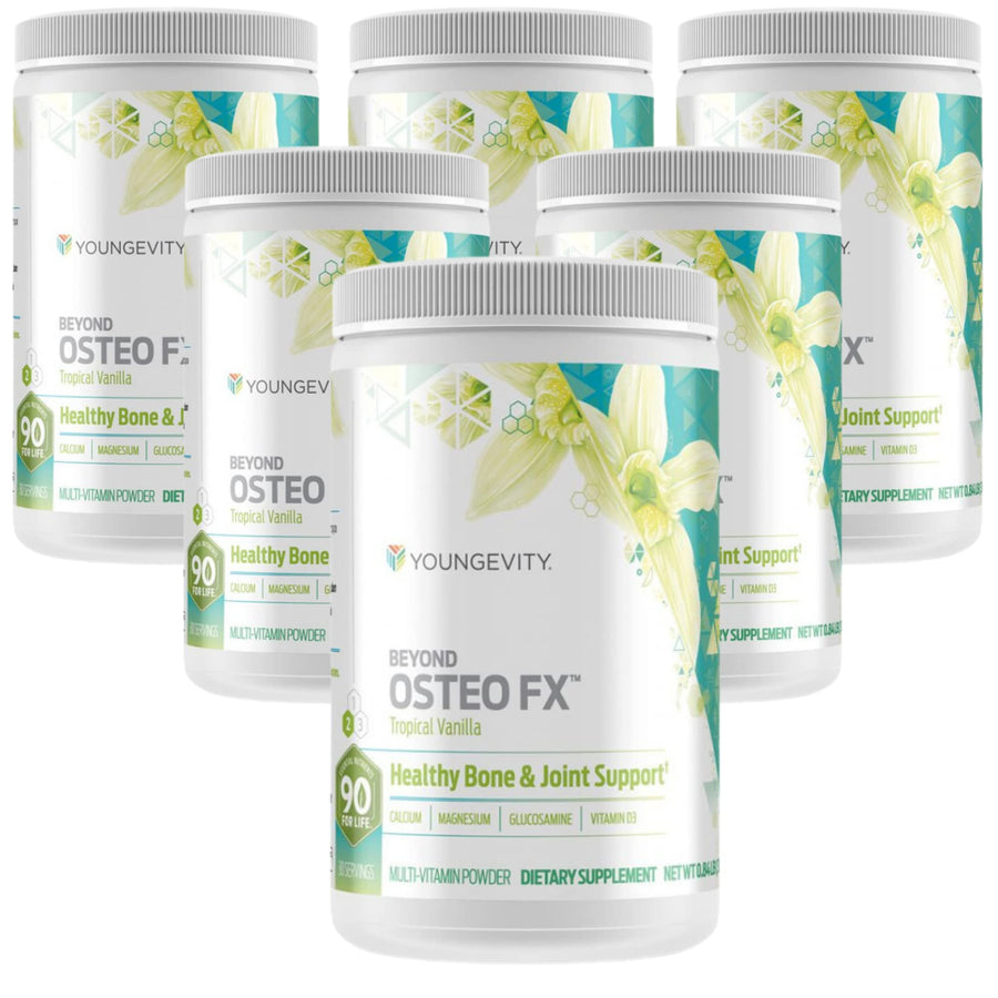 Beyond Osteo FX - Tropical Vanilla | Healthy Bone & Joint Support | Multi-Vitamin Powder | 6 Canister