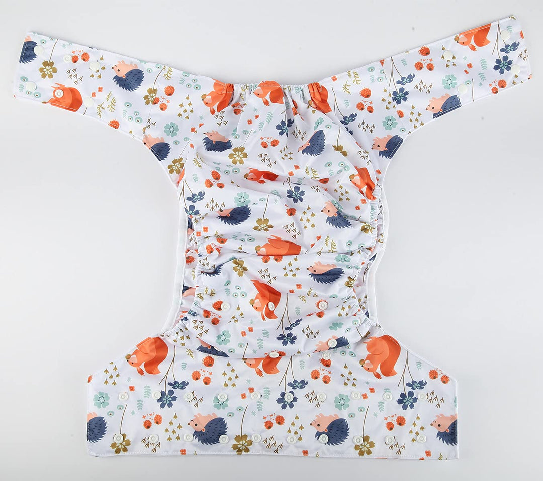 Teen Adult Cloth Diaper Nappy Reusable Washable for Disability (Squirrel Flowers)