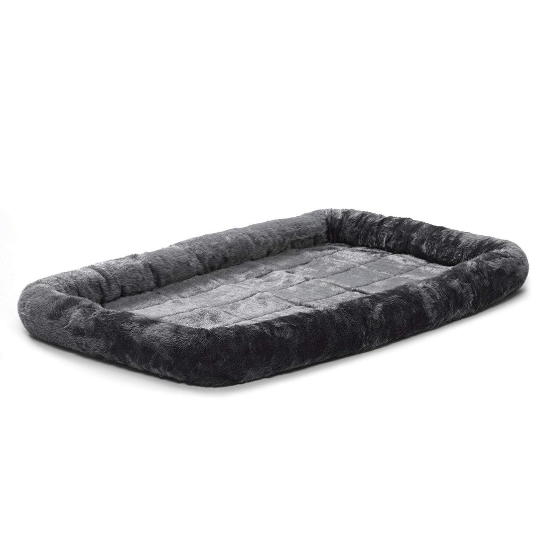 48L-Inch Gray Dog Bed or Cat Bed w/ Comfortable Bolster | Ideal for Extra Large Dog Breeds & Fits a 48-Inch Dog Crate | Easy Maintenance Machine Wash & Dry | 1-Year Warranty