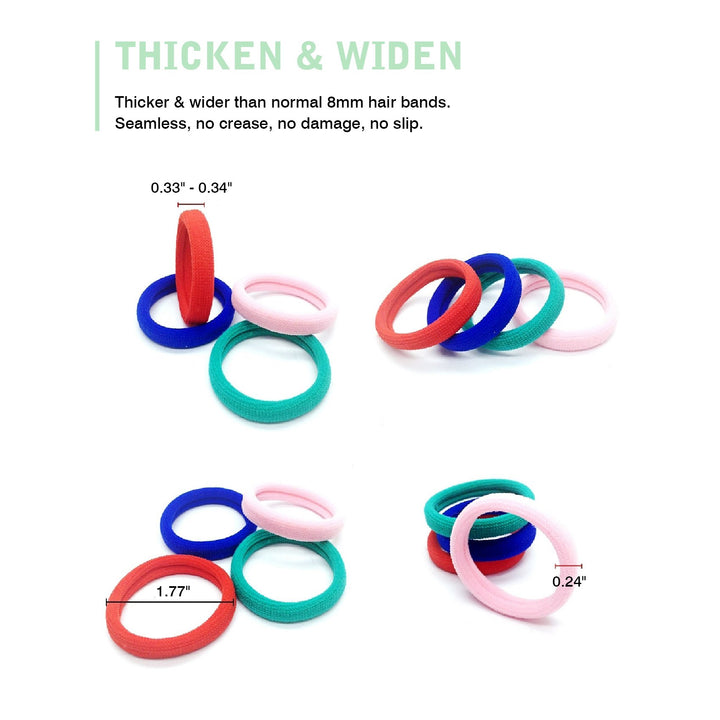 Hair Ties Rubber Bands for Women Girls Thick Curly Hair