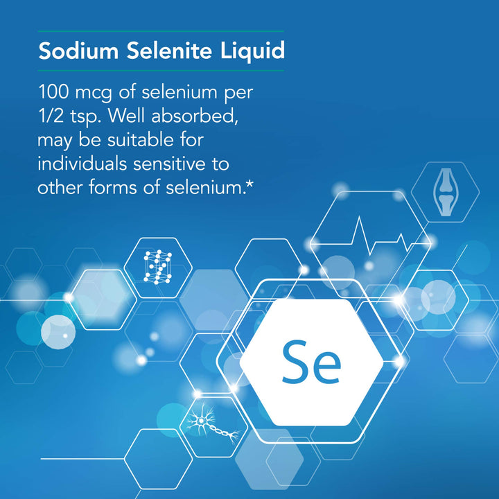 Selenium Solution - Well-Absorbed Selenium Liquid, Pure Sodium Selenite, Thyroid Support, Antioxidants, 100 mcg Supplement, Hypoallergenic - 8 Fl Oz