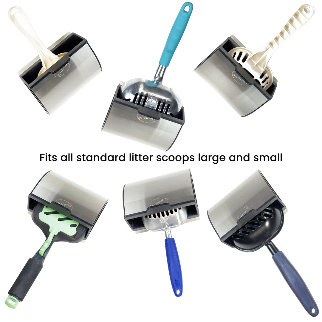 ® Premium Multicat Cat Litter Scoop | Solid Metal | Litter Box Tray Pan Sifter