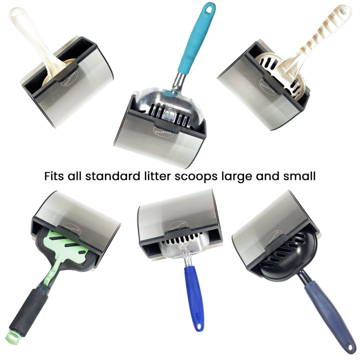 ® Premium Multicat Cat Litter Scoop | Solid Metal | Litter Box Tray Pan Sifter