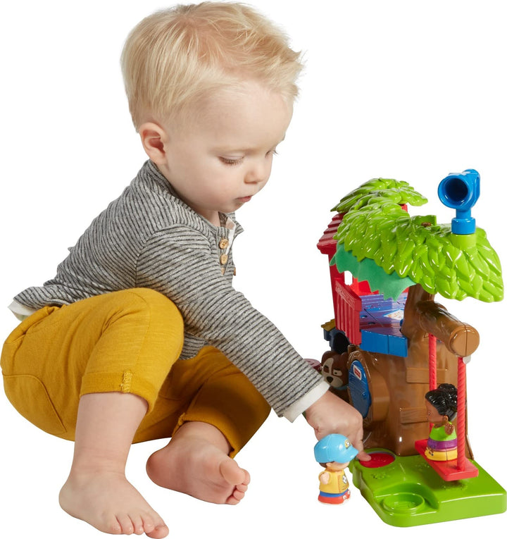 Little People Toddler Musical Toy Swing & Share Treehouse Playset with 3 Figures for Pretend Play Ages 1+ Years