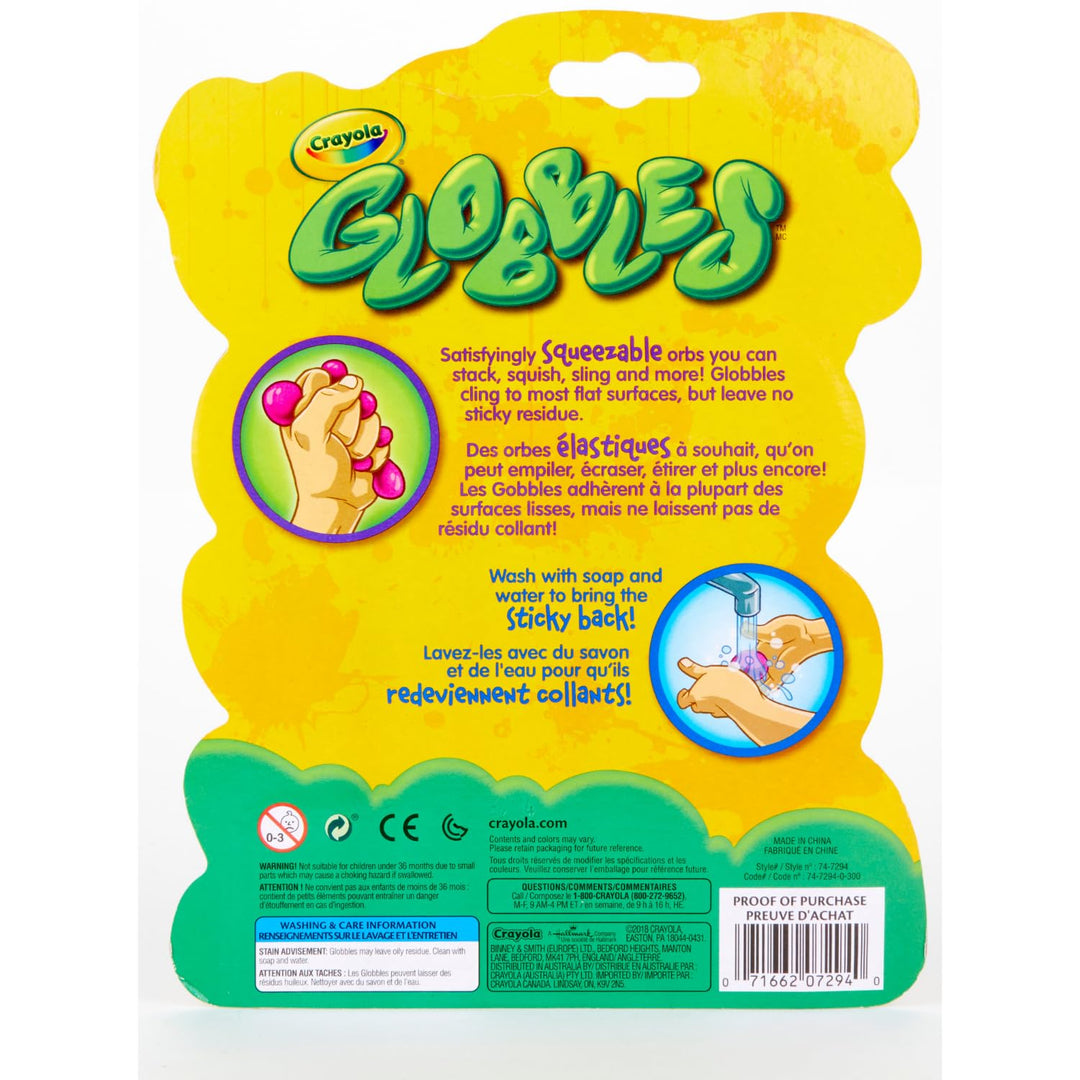 Globbles Fidget Toy (6ct), Sticky Fidget Balls, Squish Gift for Kids, Sensory Toys for Kids, Stress Toy, Ages 4, 5, 6
