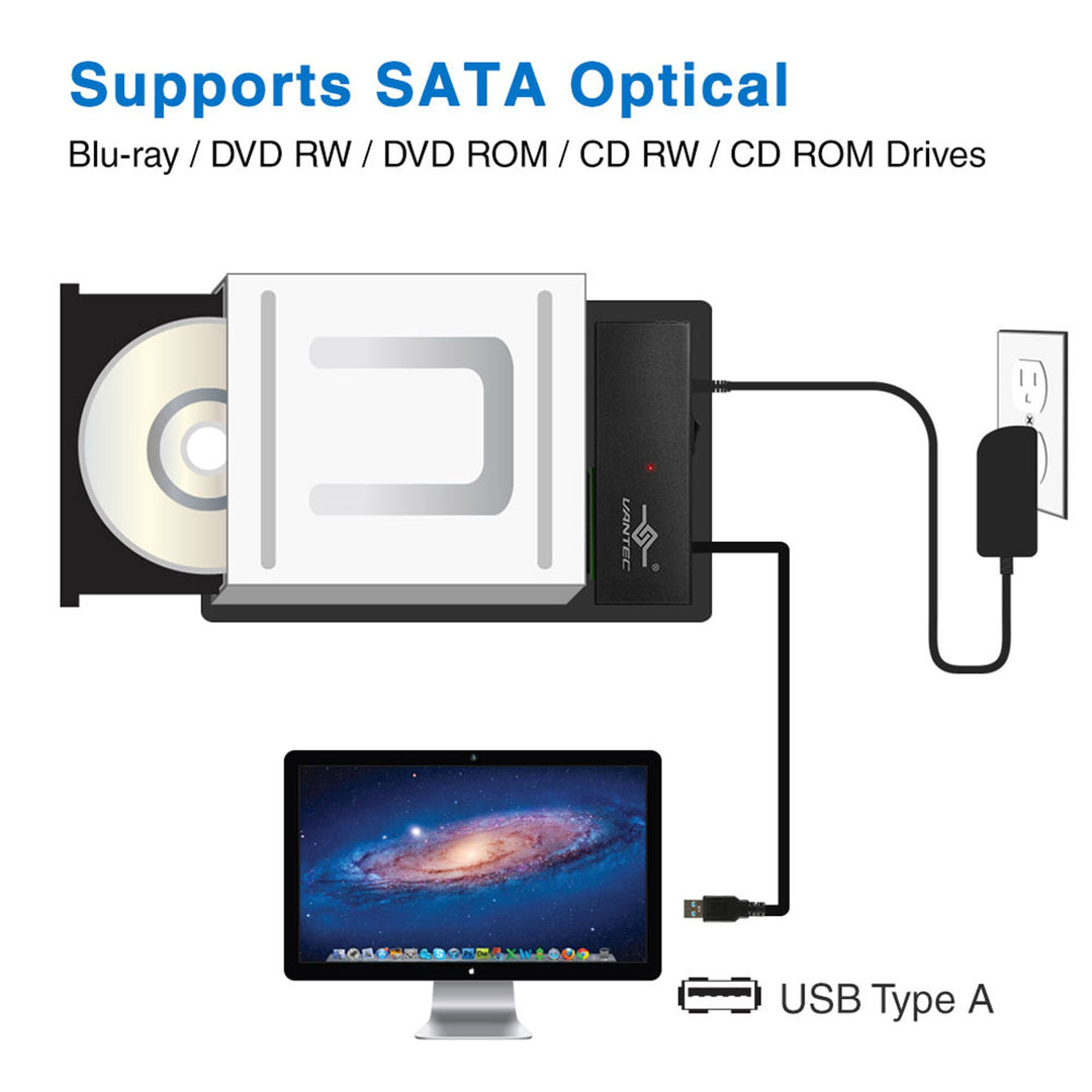 CB-ST00U3 NexStar USB 3.0 to SATA 6Gbps Optical/Storage Adapter, Black