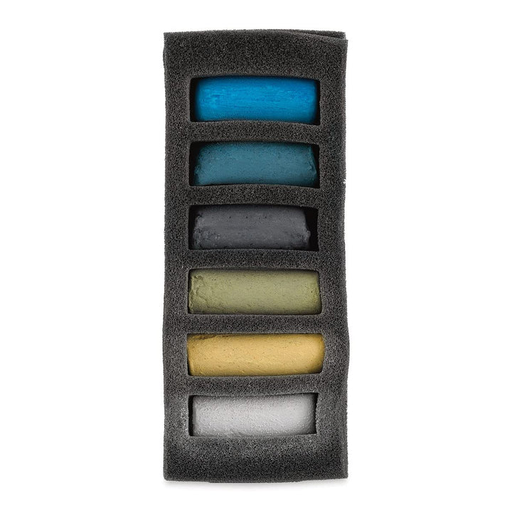 Sennelier Extra-Soft Half Pastel 6 Stick Set, 6 Count (Pack of 1), Seaside