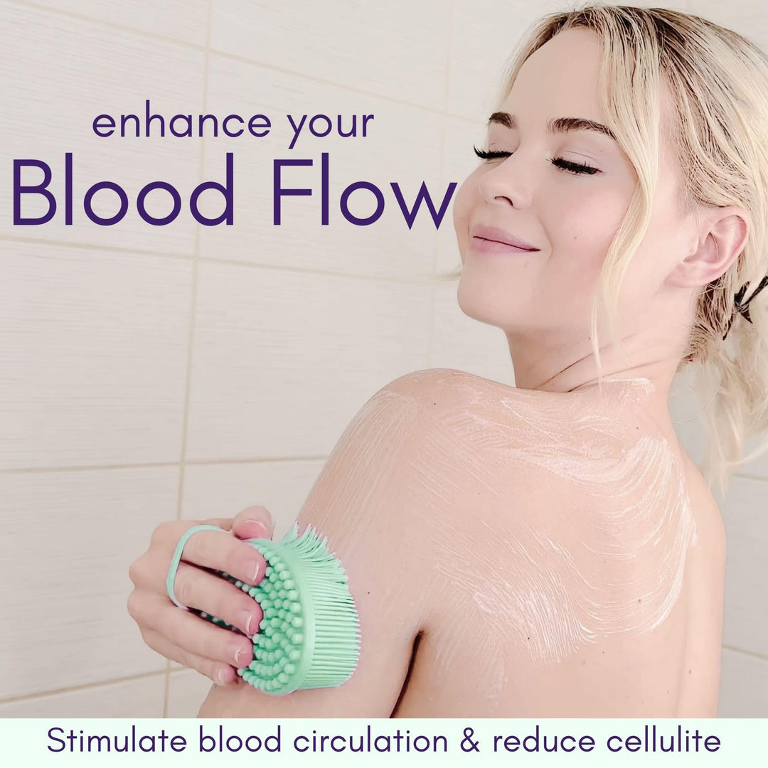 Silicone Body Scrubber – Dual-Sided Silicone Loofah for Shower, Body Scrubber for Men & Women, Gentle Loofa Alternative, Easy-to-Clean Silicone Body Scrubber Exfoliator