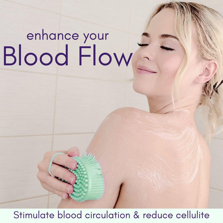 Silicone Body Scrubber – Dual-Sided Silicone Loofah for Shower, Body Scrubber for Men & Women, Gentle Loofa Alternative, Easy-to-Clean Silicone Body Scrubber Exfoliator
