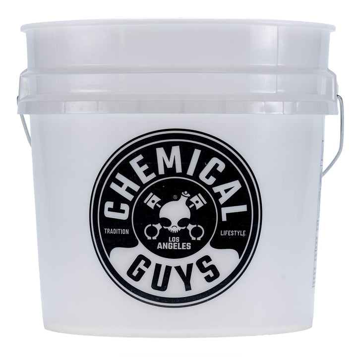 ACC_103 Heavy Duty Detailing Car Wash Bucket with Logo, 4.5 Gal , Semi Transparent White