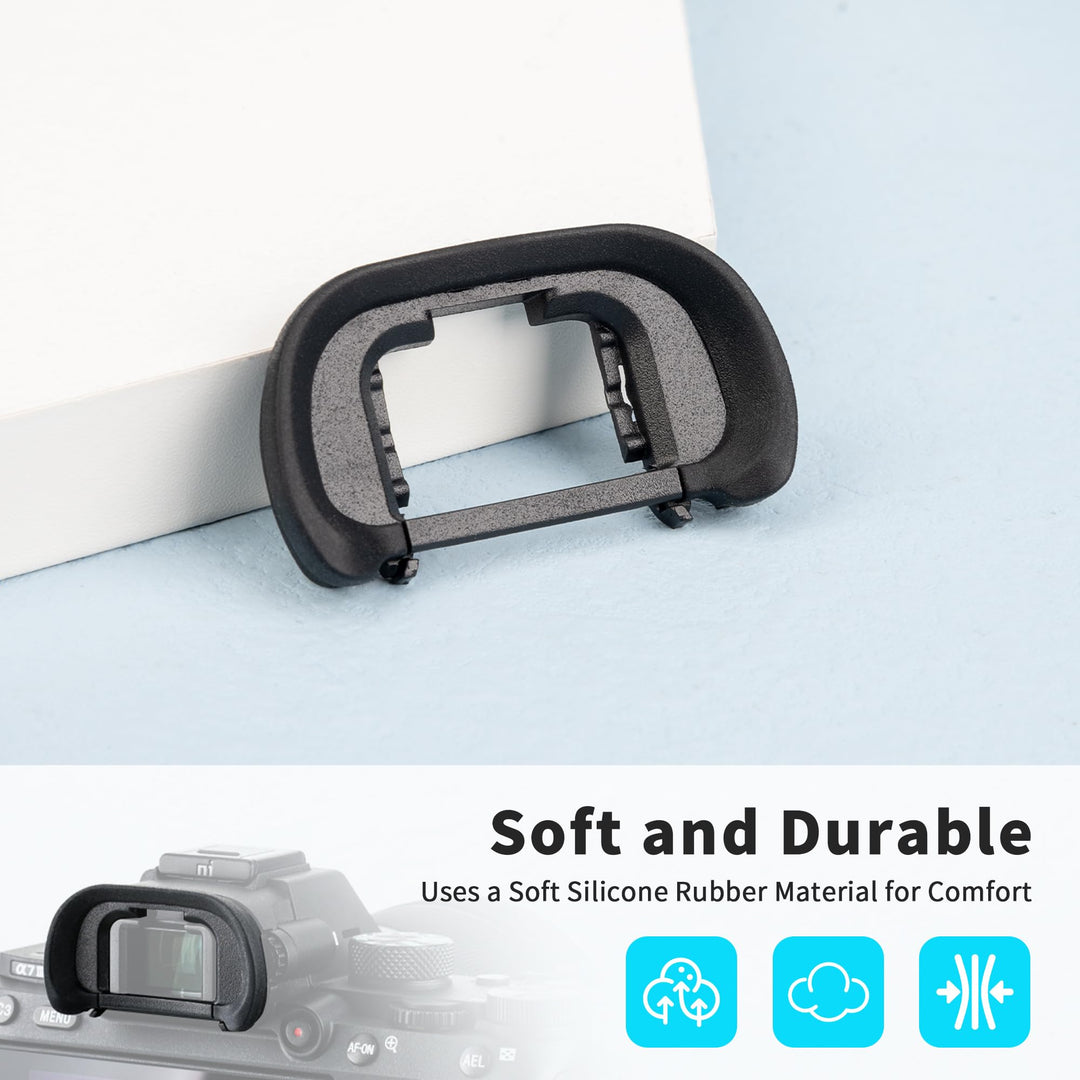 Camera Eyecup Eyepiece Viewfinder for Sony A7 III A7 II A7 A7R IV A7R III A7S II A7S A99 II A9 A58 Camera, Soft Silicone Eye Cup Replacement of Sony FDA-EP18 (2 Pack)