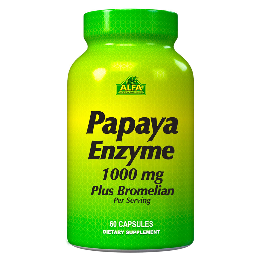 Papaya Enzyme 60 Mg Herbal Supplement - Enzyme - Digestion Support - 60 Capsules