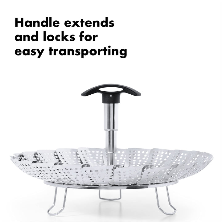Good Grips Stainless Steel Steamer With Extendable Handle