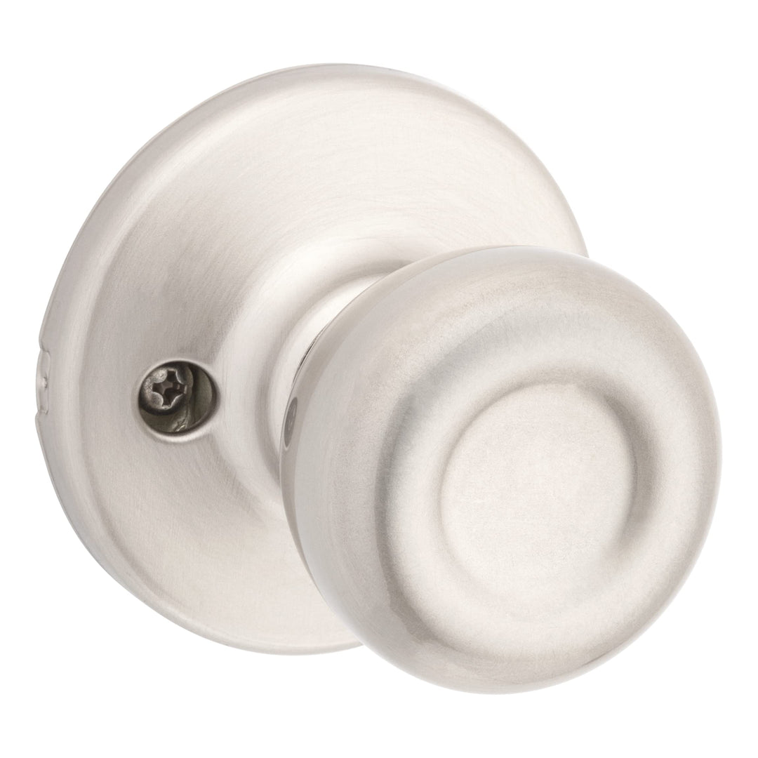Tylo Interior Passage Door Knob, Handle For Closet and Hallway Doors, Non-Locking Doorknob in Satin Nickel, with Microban Protection, 1 Count (Pack of 1)