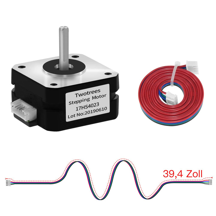 Nema17 Stepper Motor Bipolar 42 Motor 4-Lead Wire with 1m Cable 23mm 42BYGH 23MM 1.5A Motor for CNC XYZ 3D Printer (Pack of 5