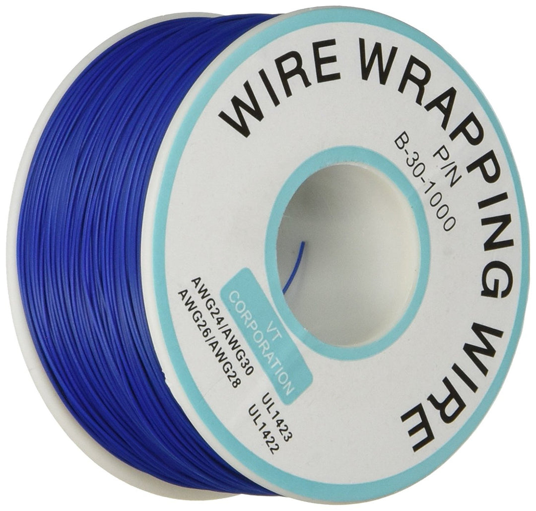 Electric Wires and Cables Breadboard P/N B-30-1000 Tin Plated Copper Wire Wrapping 30AWG Cable 305M Blue