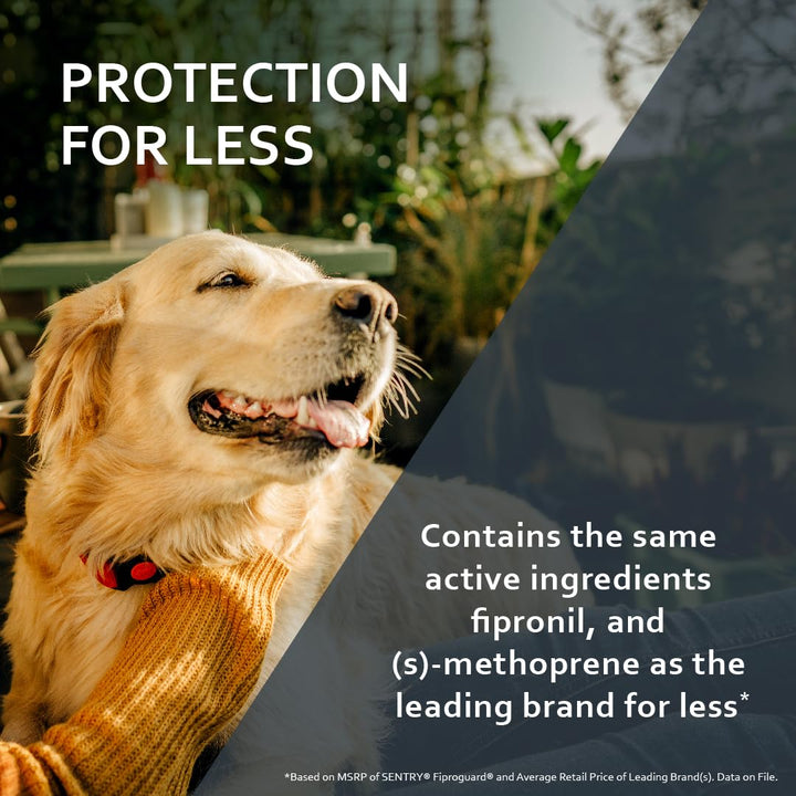 SENTRY Plus for Dogs, Flea and Tick Prevention for Dogs (45-88 Pounds), Includes 6 Month Supply of Topical Flea Treatments