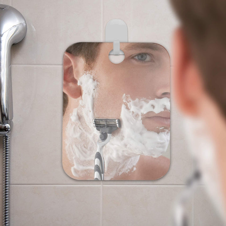 Original Anti-Fog Shaving Mirror | Fogless Bathroom Shower Mirror with Handheld Option for Men and Women | Hanging Shower Mirror Includes Long-Lasting Removable Adhesive Hook