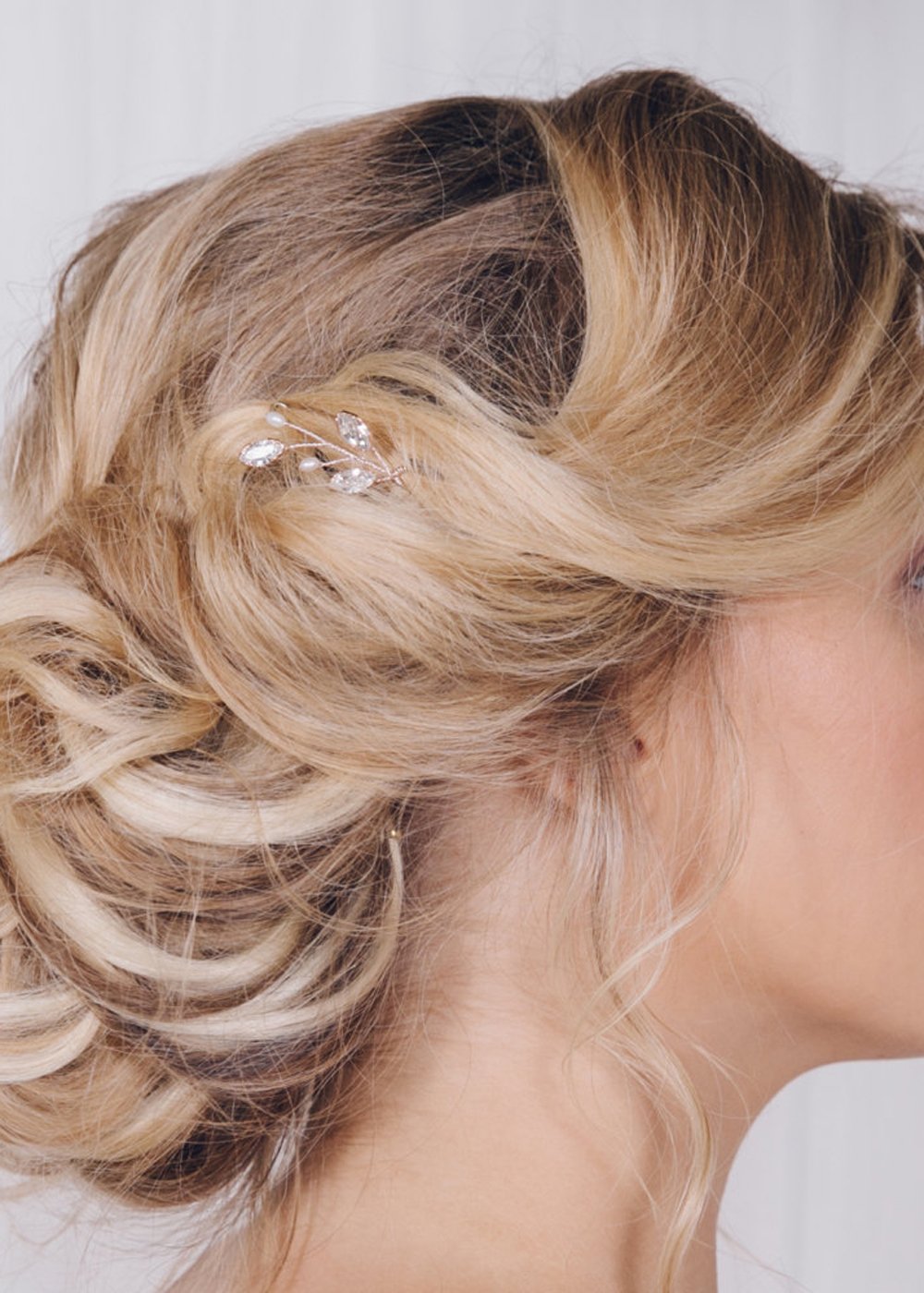FXmimior 3 PCS Bridal Women Vintage Wedding Party Hair Pins Crystal Hair Accessories (Silver)