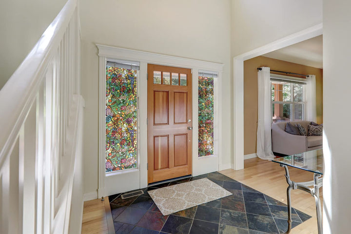 346-0647 Self-Adhesive Privacy Glass Window Film, Spring Chapel/Tulia, 17 x 78 Roll