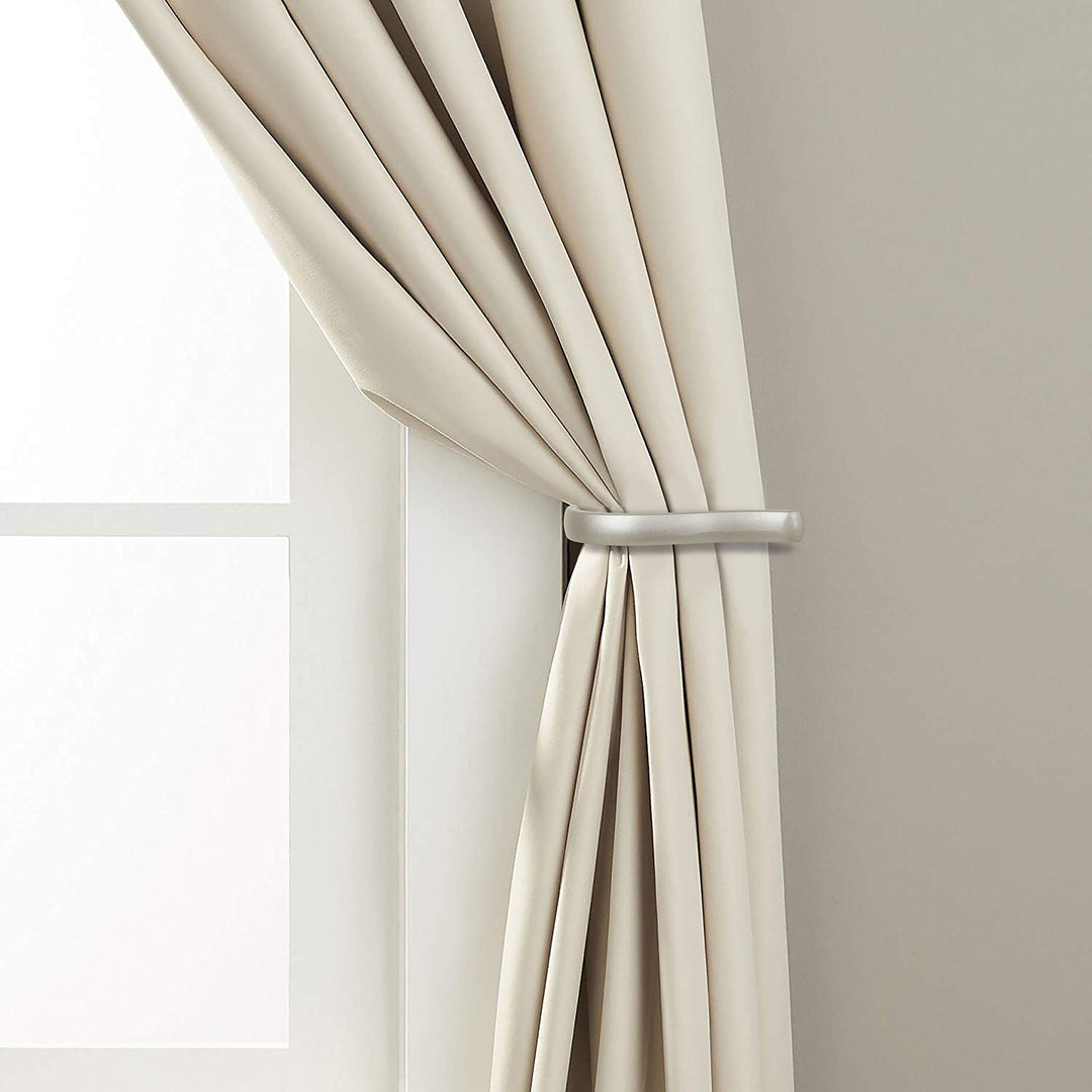 Curtain Holdback for Window Treatment Drapery Rod, Nickel