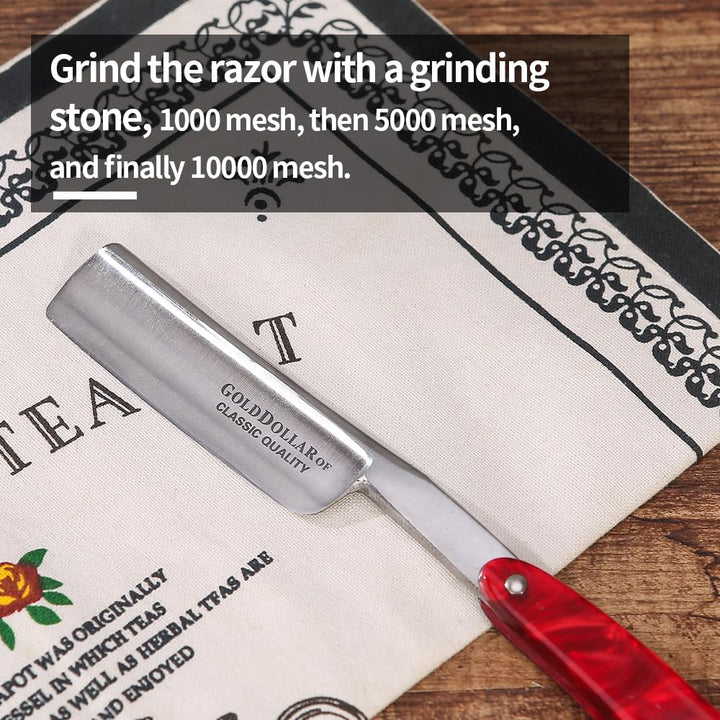 Straight edge razor men without stabilizer barber straight razor with acrylic handle shaving safety razor