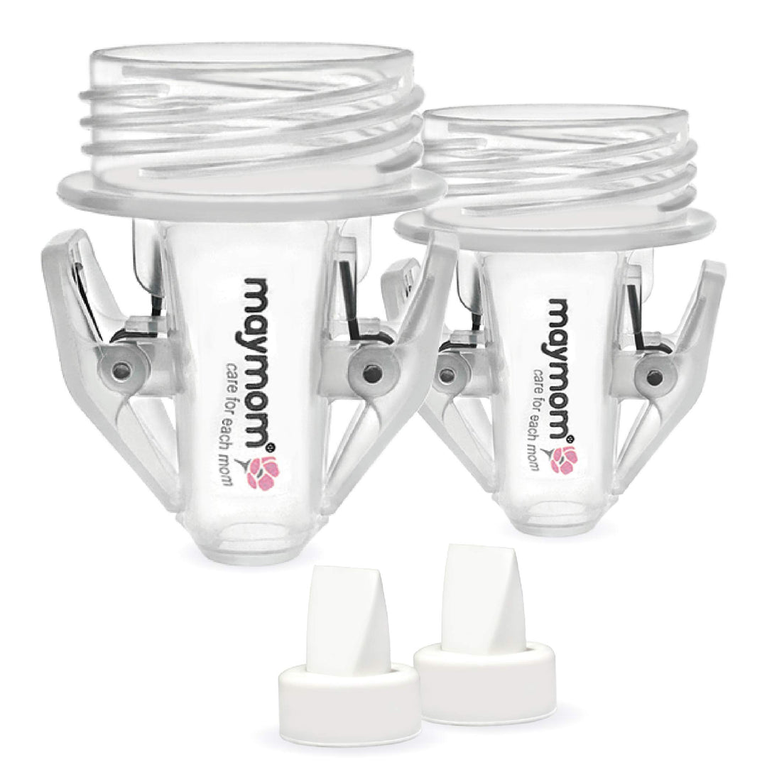 Breastmilk Storage Bag Adapters Compatible with Spectra S1, S2 Pumps ; 2 Duckbill Valves Included; Clear BPA Free Material; Boiling Water OK; Do Not Use Microwave or Steamer Bag to Sanitize