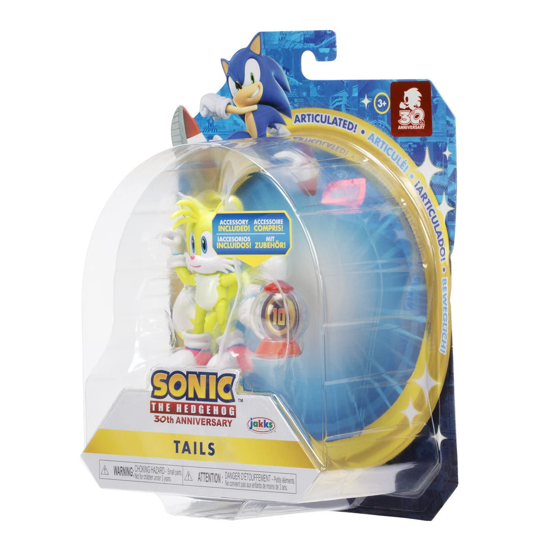 4-Inch Action Figure Modern Tails with Ring Item Box Collectible Toy